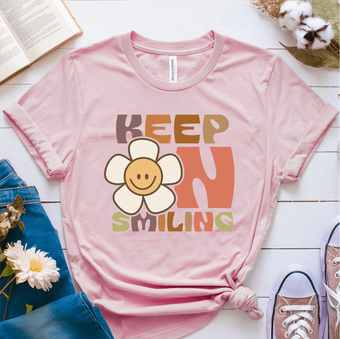 T-Shirt Pink / S Keep On Smiling T-Shirt