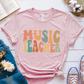 T-Shirt Pink / S Music Teacher Fall Colors T-Shirt