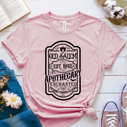 T-Shirt Pink / S Old Salem Apothecary T-Shirt