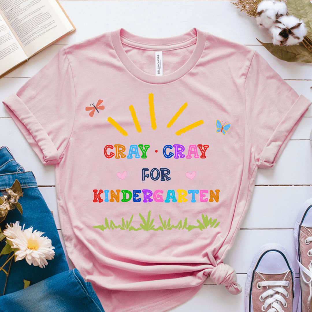 T-Shirt Pink / S Personalized Cray Cray For Grade Butterfly Colorful T-Shirt