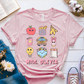 T-Shirt Pink / S Personalized Name Cute Pastel Stickers T-Shirt