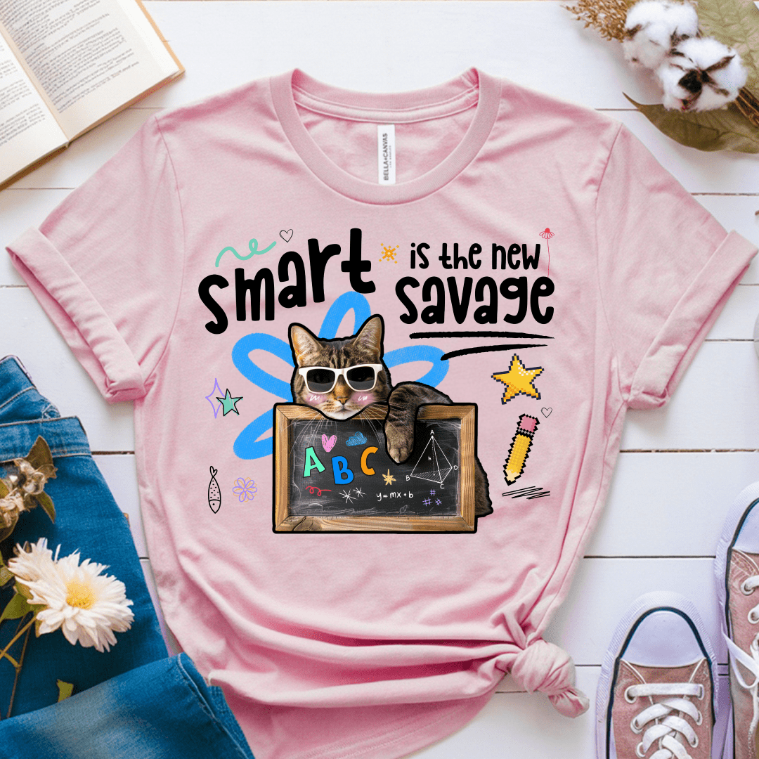 T-Shirt Pink / S Smart Is The New Savage T-Shirt