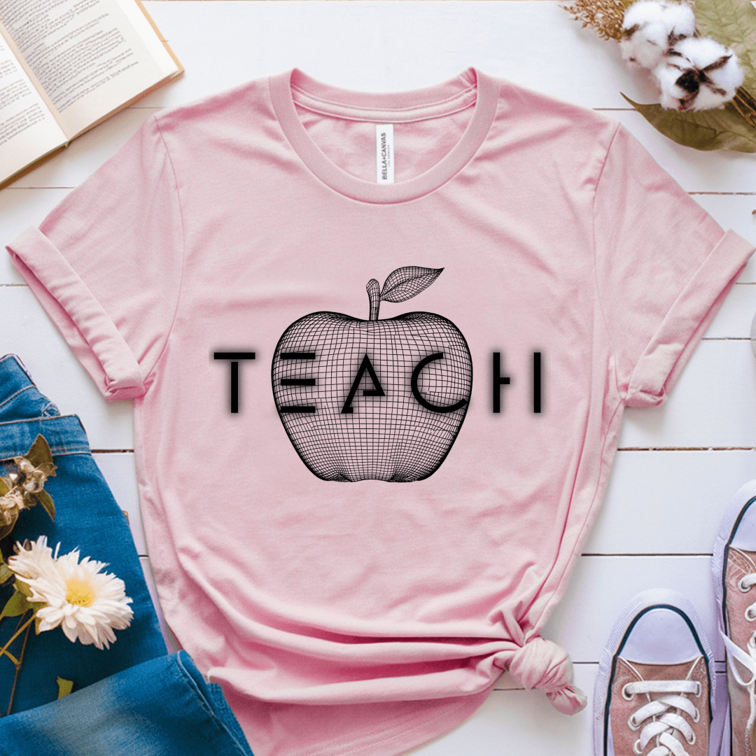 T-Shirt Pink / S Teach Futuristic Apple T-Shirt