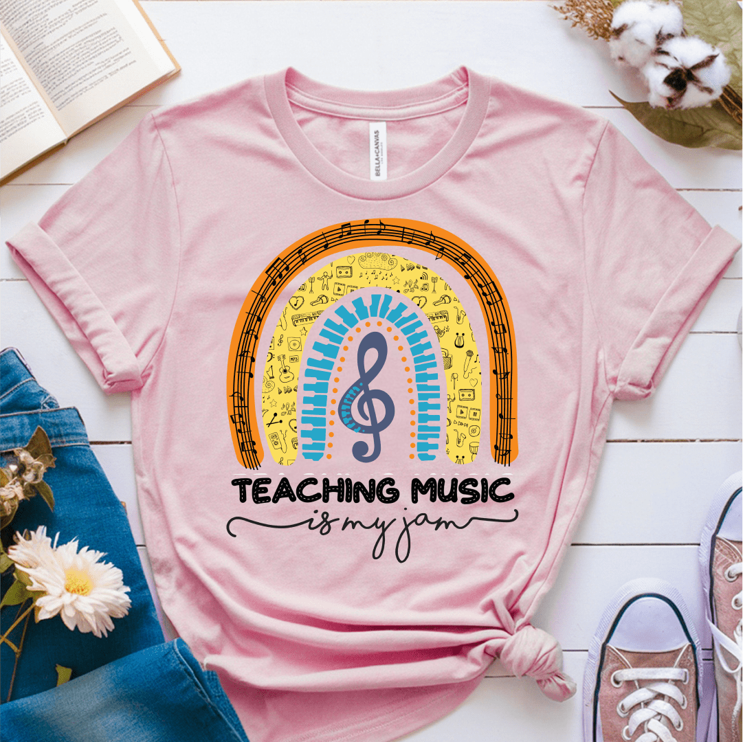 T-Shirt Pink / S Teaching Music Is My Jam T-Shirt