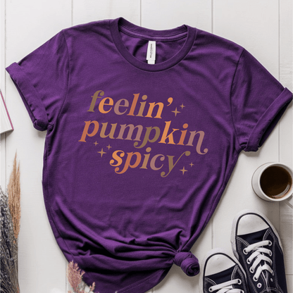 T-Shirt Purple / S Feelin Pumpkin Spicy T-Shirt