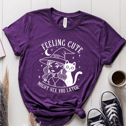 T-Shirt Purple / S Feeling Cute Might Hex You Later T-Shirt