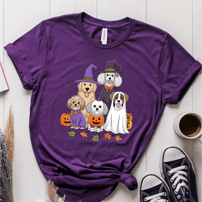 T-Shirt Purple / S Halloween Dogs T-Shirt