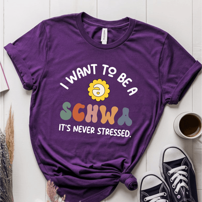 T-Shirt Purple / S I Want To Be A Schwa T-Shirt