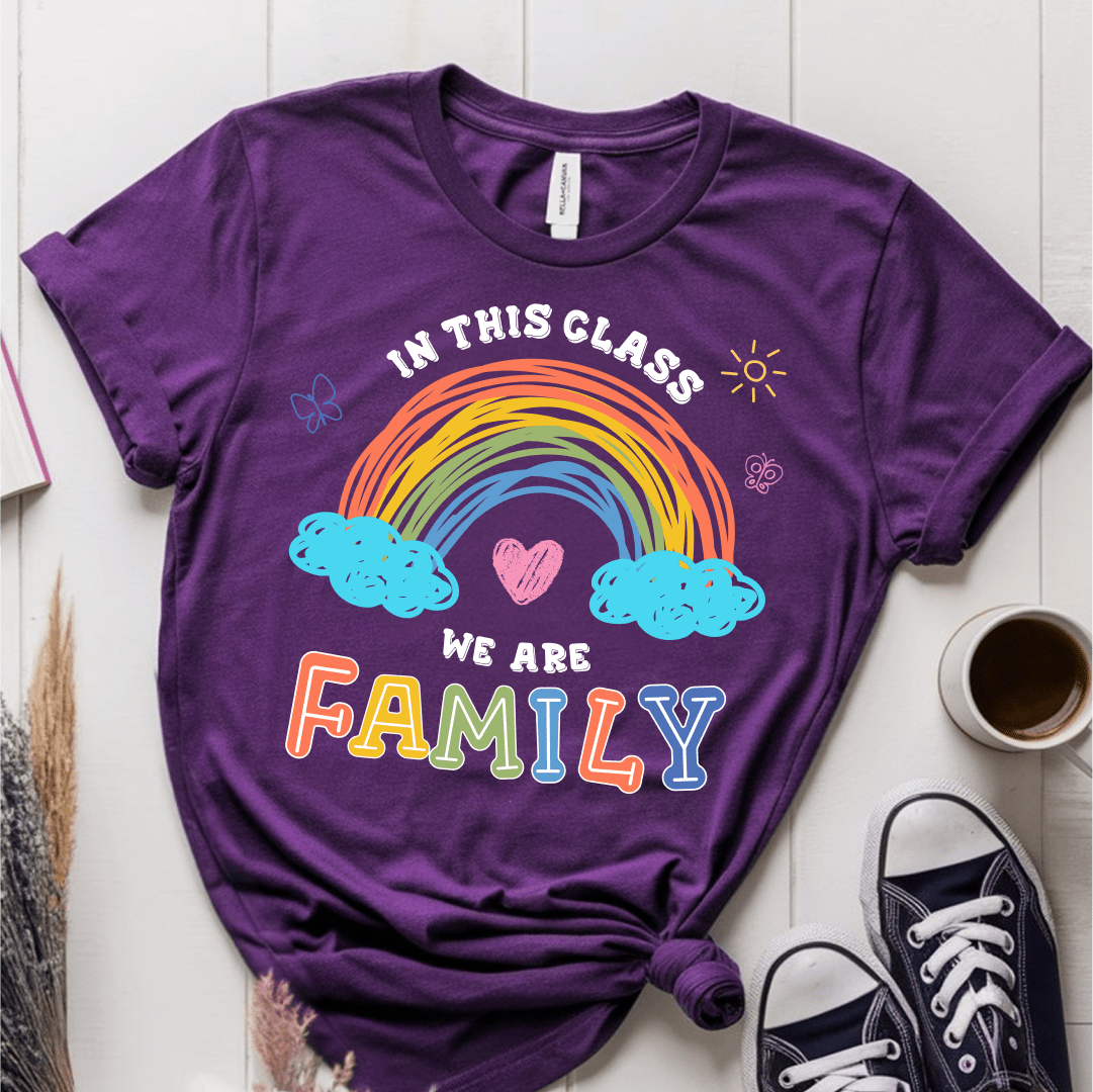 T-Shirt Purple / S In This Class We Are Family T-Shirt