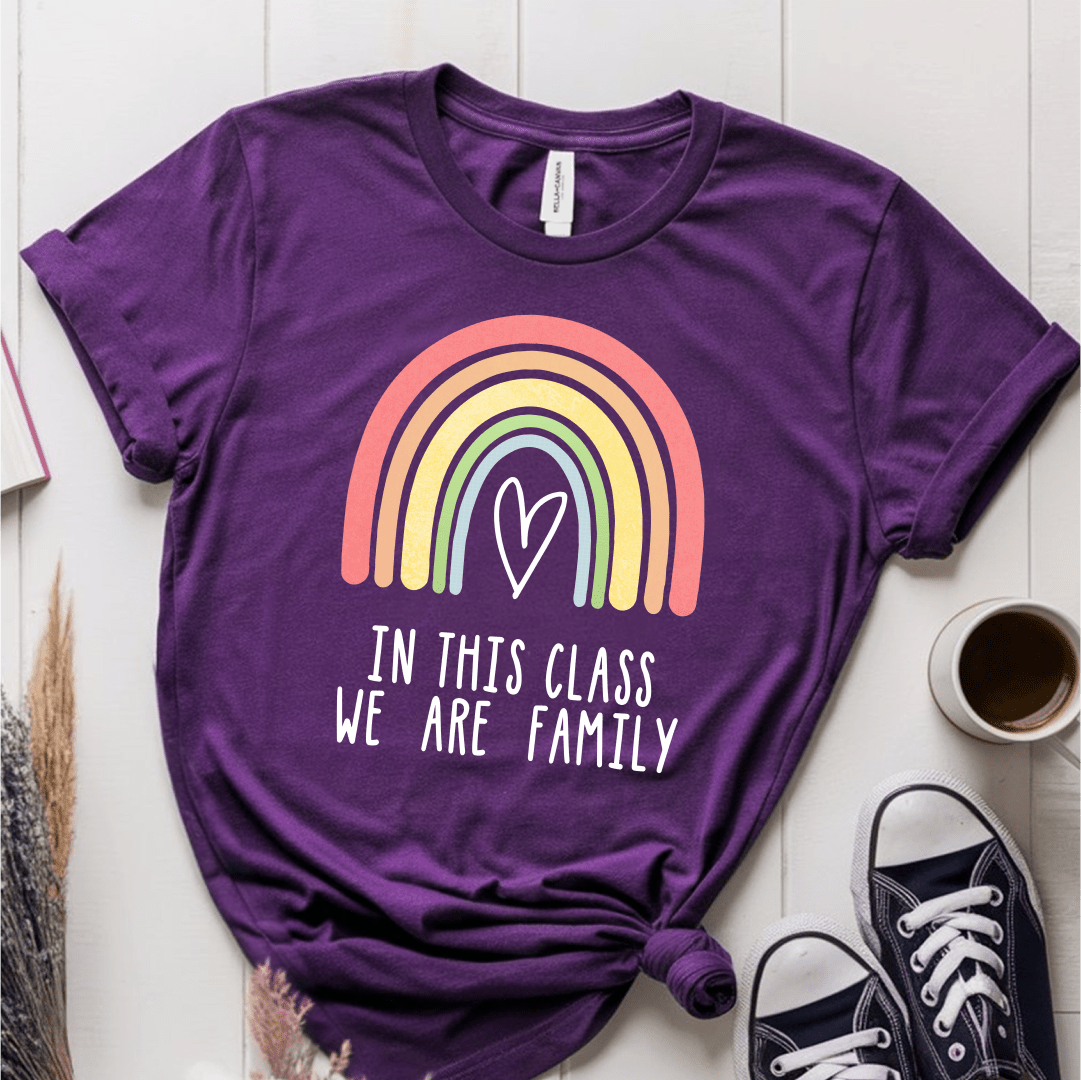 T-Shirt Purple / S In This Class We Are Family T-Shirt