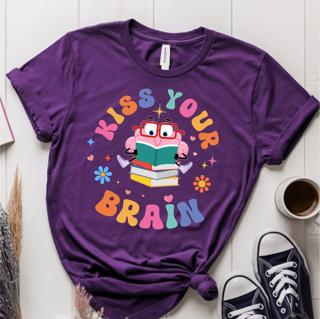 T-Shirt Purple / S Kiss Your Brain T-Shirt
