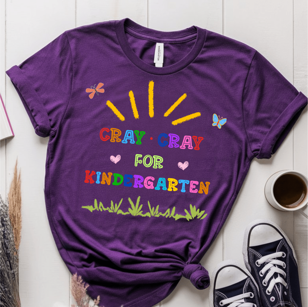 T-Shirt Purple / S Personalized Cray Cray For Grade Butterfly Colorful T-Shirt