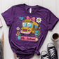 T-Shirt Purple / S Personalized Name School Bus Cute Icon Pencil T-Shirt