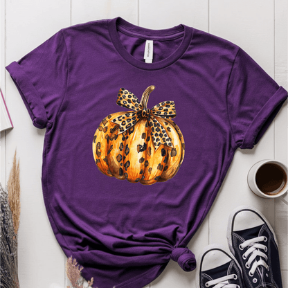 T-Shirt Purple / S Pumpkin Leopard T-Shirt