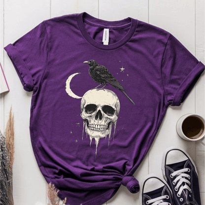 T-Shirt Purple / S Raven Skull T-Shirt