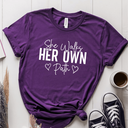 T-Shirt Purple / S She Walks Her Own Path T-Shirt