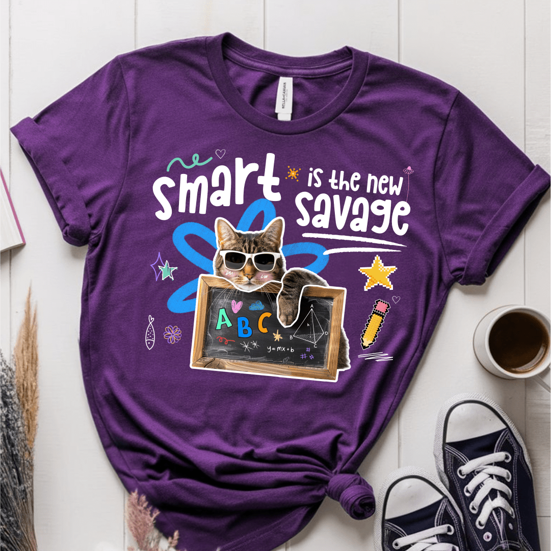 T-Shirt Purple / S Smart Is The New Savage T-Shirt