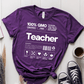 T-Shirt Purple / S Teacher GMO Description T-Shirt