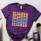 T-Shirt Purple / S Teacher Wavy T-Shirt