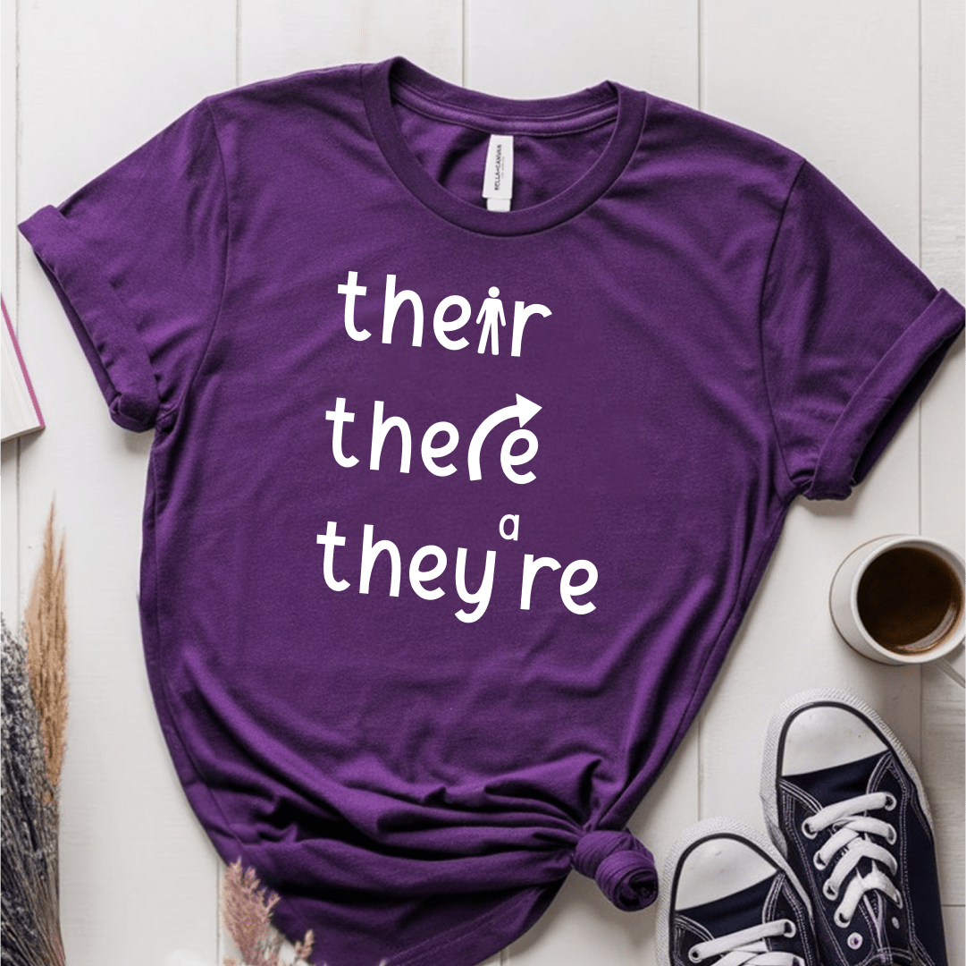 T-Shirt Purple / S Their There They're T-Shirt