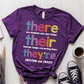 T-Shirt Purple / S There Their They're T-Shirt