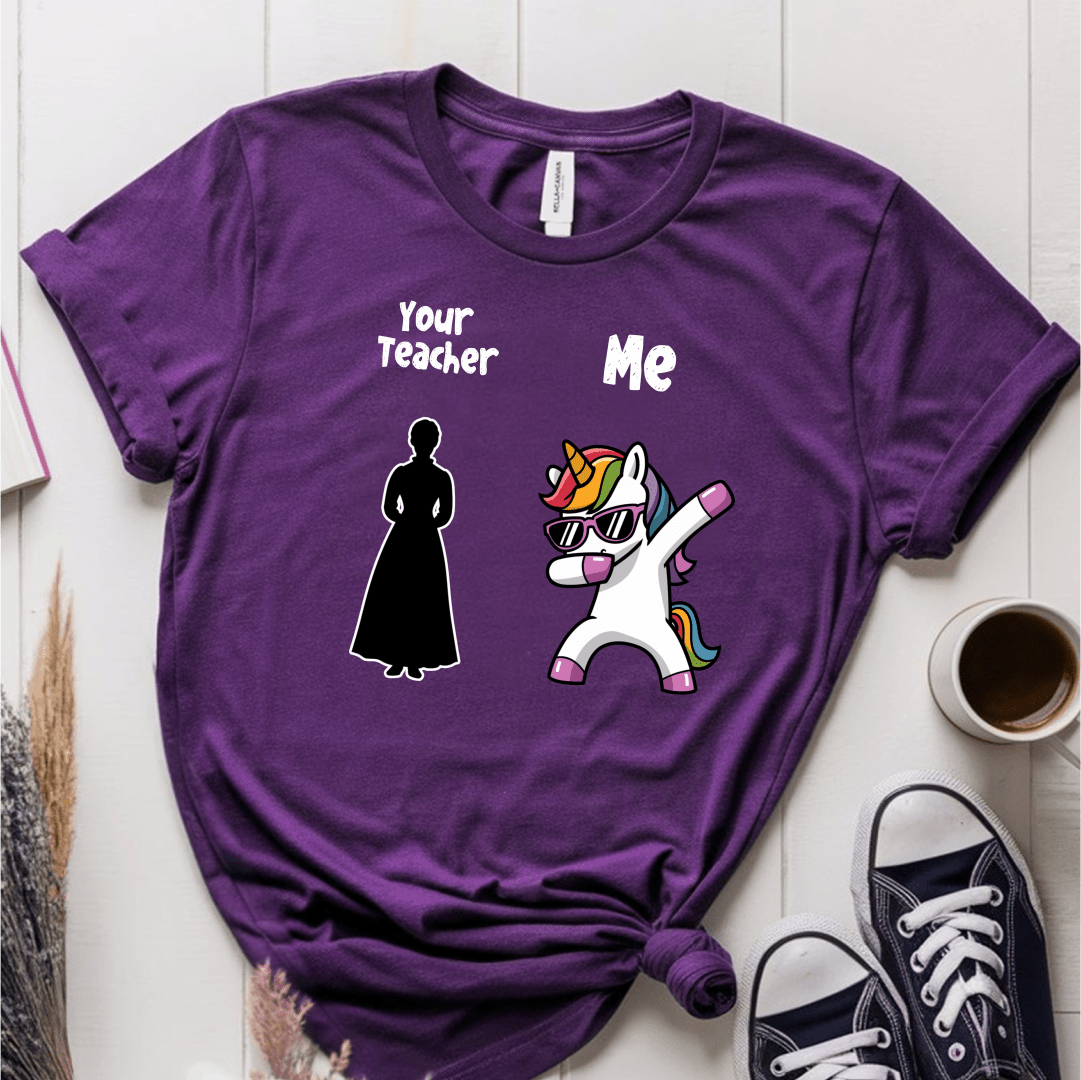 T-Shirt Purple / S Your Teacher Vs Me T-Shirt