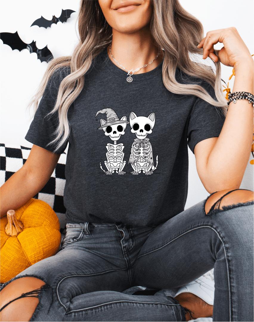 T-Shirt Skeleton Cat Dog T-Shirt