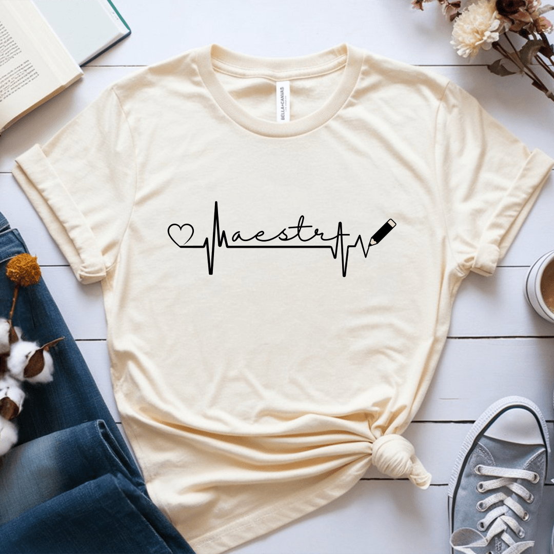 T-Shirt Soft Cream / S Maestra Line Art T-Shirt