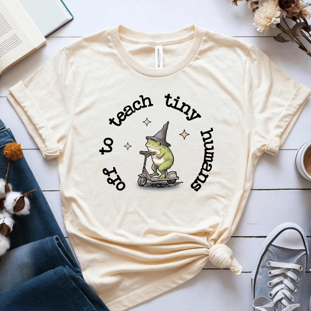 T-Shirt Soft Cream / S Off To Teach Tiny Humans T-Shirt