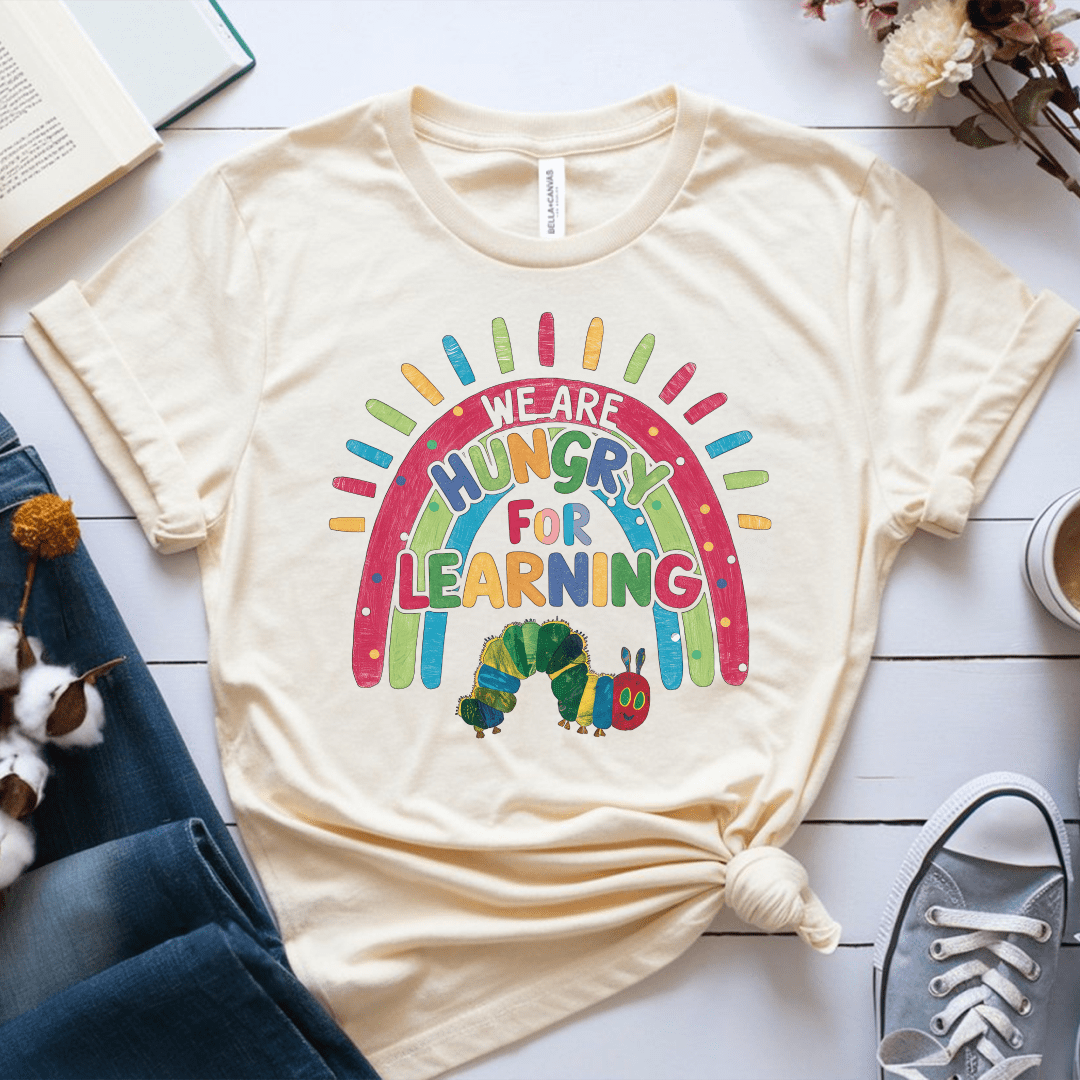 T-Shirt Soft Cream / S We Are Hungry For Learning T-Shirt