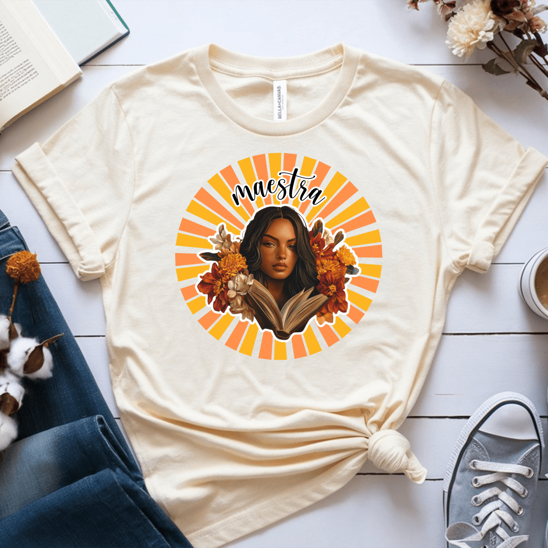T-Shirt Soft Cream / XS Maestra Girl Flowers T-Shirt