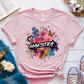 T-Shirt Soft Pink / S Maestra Watercolor Flowers Mixed Art T-Shirt