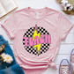 T-Shirt Soft Pink / S Teach Lightning Checkered Pencil Vintage T-Shirt