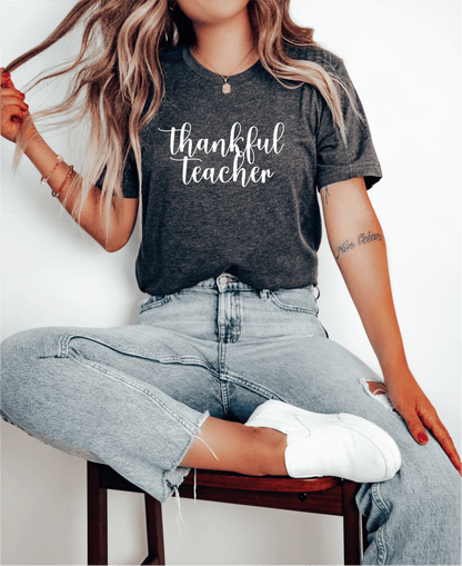 T-Shirt Thankful Teacher Cursive T-Shirt