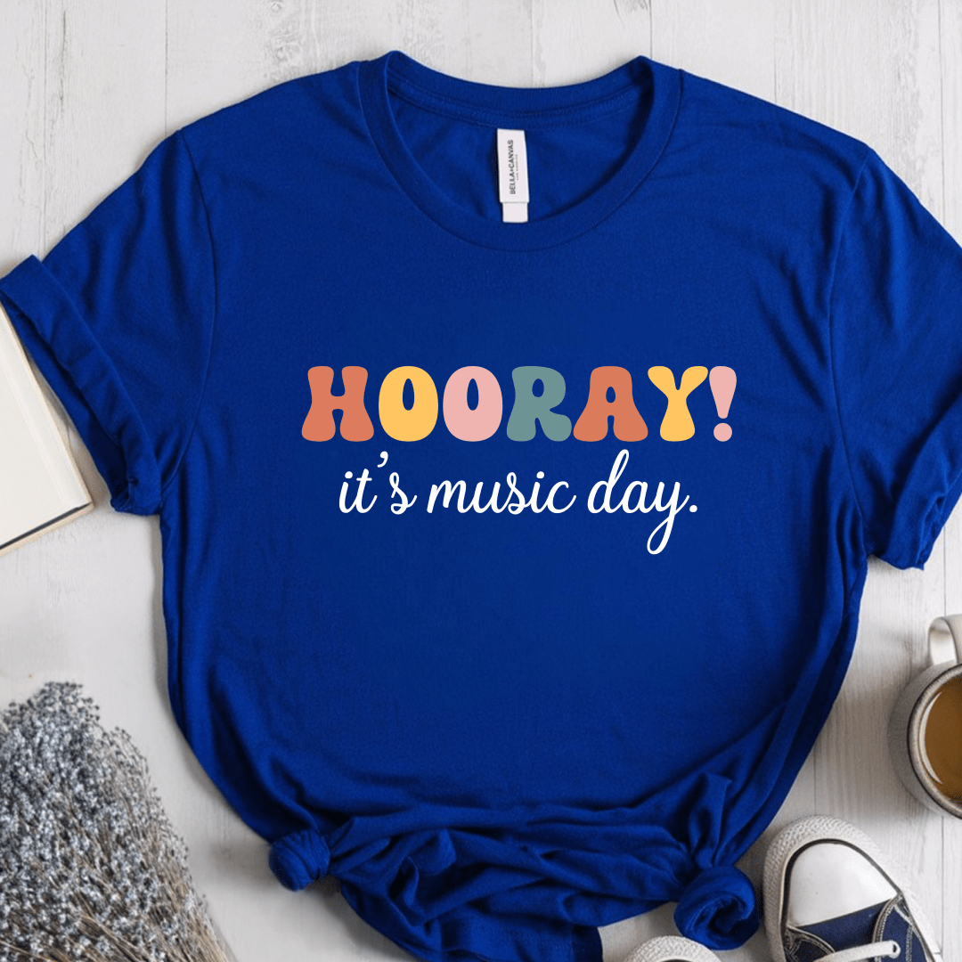 T-Shirt True Royal / S Hooray Its Music Day T-Shirt