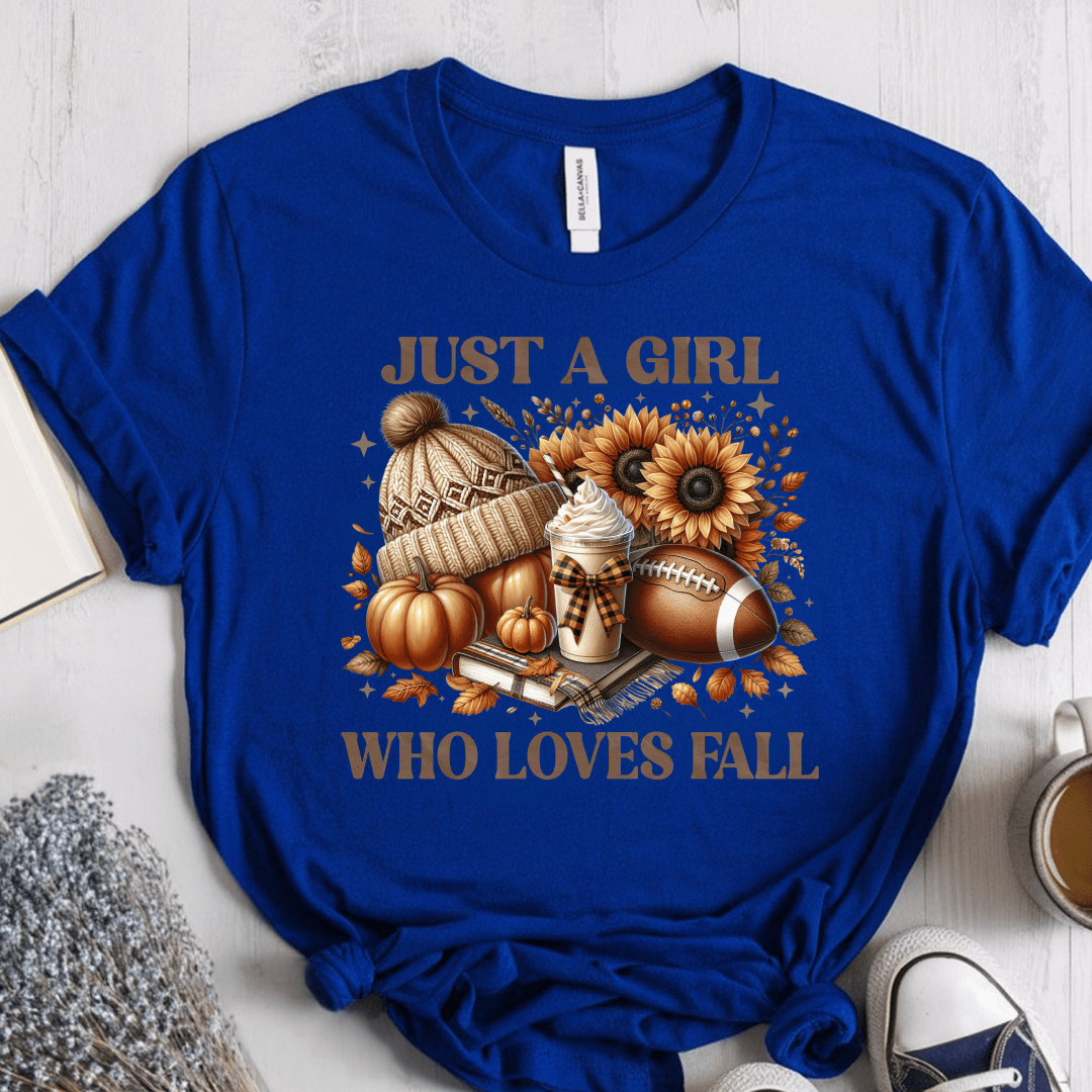 T-Shirt True Royal / S Just A Girl Who Loves Fall T-Shirt