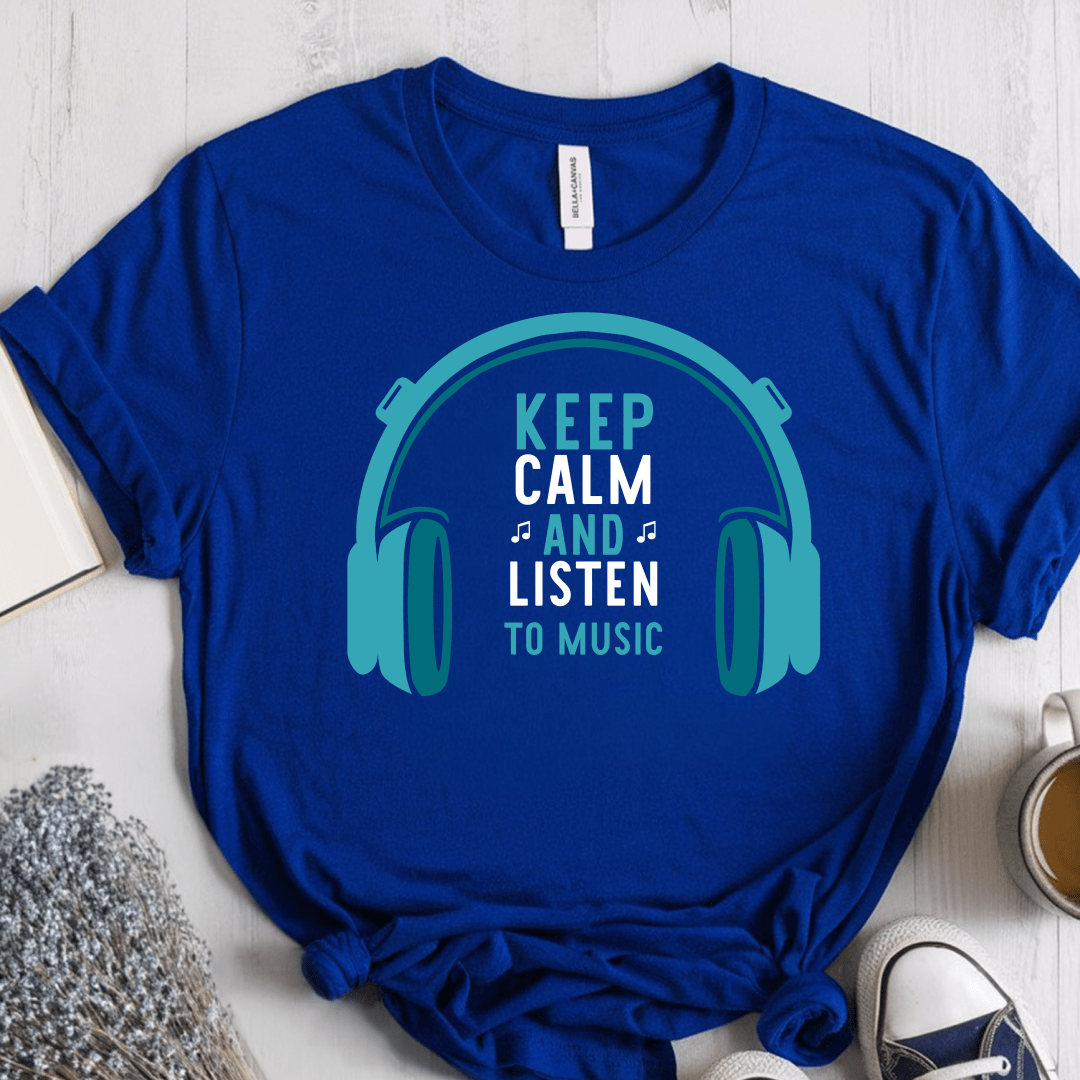 T-Shirt True Royal / S Keep Calm And Listen To Music T-Shirt