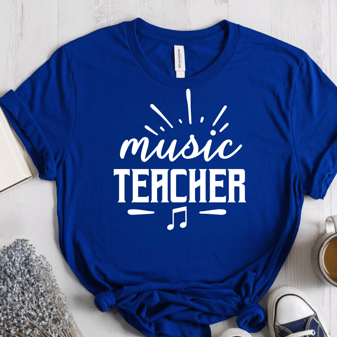 T-Shirt True Royal / S Music Teacher Text T-Shirt