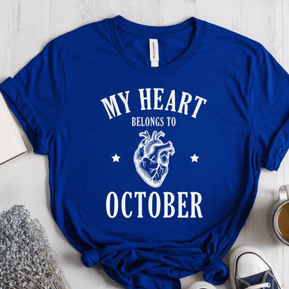 T-Shirt True Royal / S My Heart Belongs to October T-Shirt