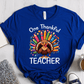 T-Shirt True Royal / S One Thankful Teacher Pencil Turkey T-Shirt