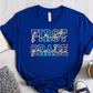 T-Shirt True Royal / S Personalized Grade College and Cursive Pastel T-Shirt