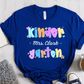 T-Shirt True Royal / S Personalized Name And Grade Pastel Flower Heart Cute T-Shirt