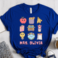 T-Shirt True Royal / S Personalized Name Cute Pastel Stickers T-Shirt