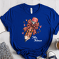 T-Shirt True Royal / S Personalized Name Pencil Pattern Bow Hearts T-Shirt
