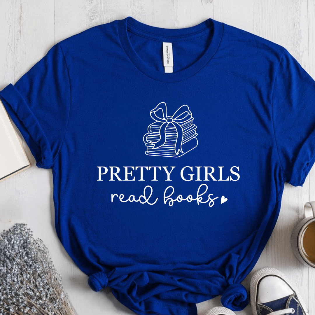 T-Shirt True Royal / S Pretty Girls Read Books T-Shirt