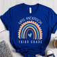 T-Shirt True Royal / XS Personalized Name and Grade Pastel Rainbow T-Shirt