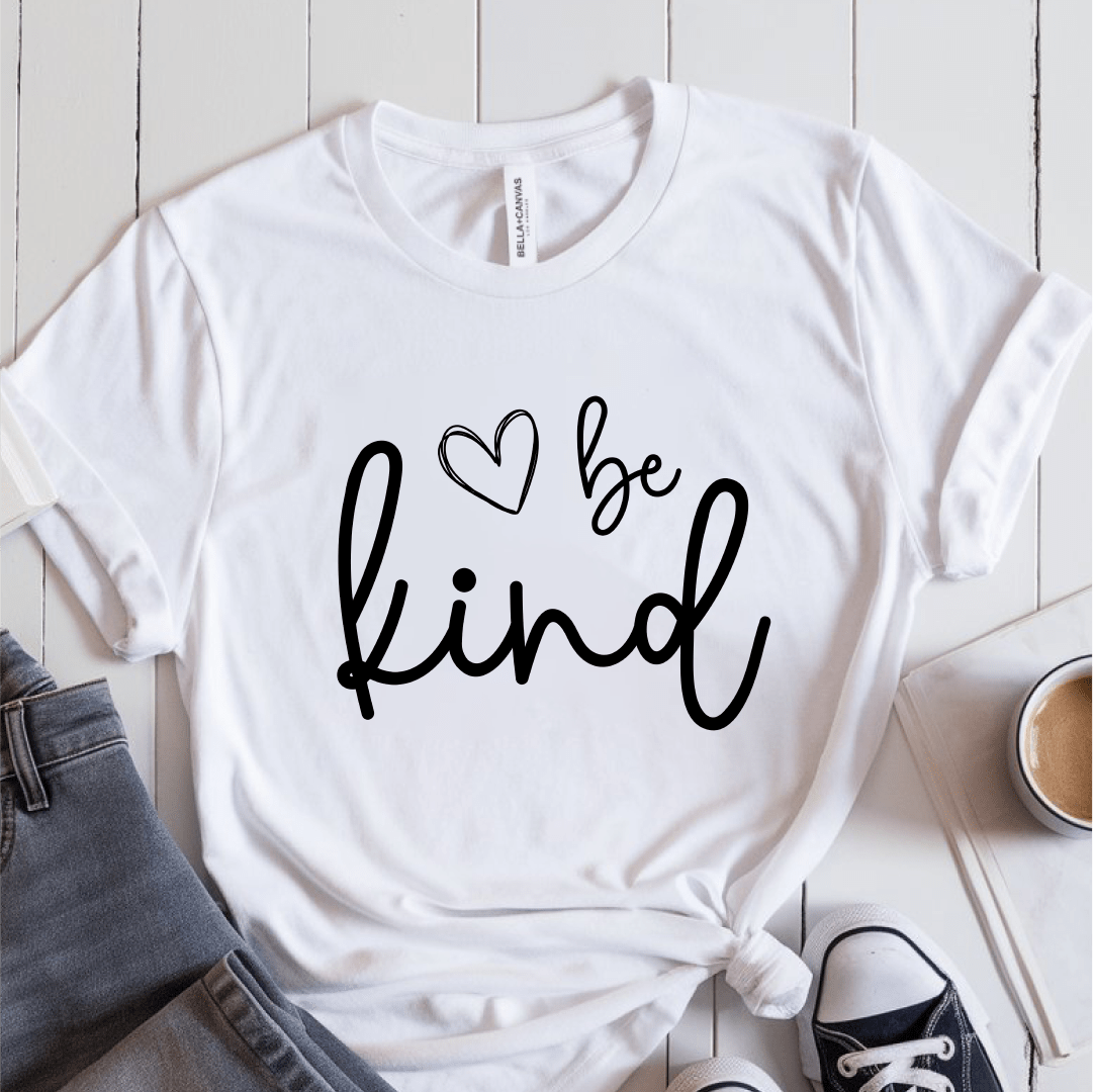 T-Shirt White / S Be Kind Heart Sketch T-Shirt