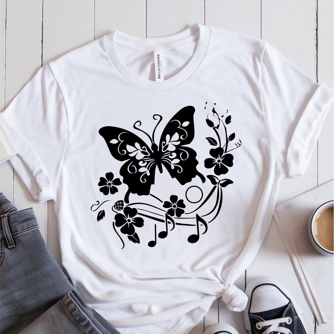 T-Shirt White / S Butterfly Note T-Shirt