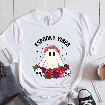 T-Shirt White / S Espooky Vibes Ghost T-Shirt