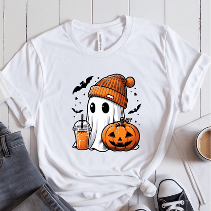 T-Shirt White / S Halloween Ghost Fall T-Shirt